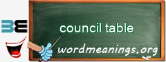 WordMeaning blackboard for council table